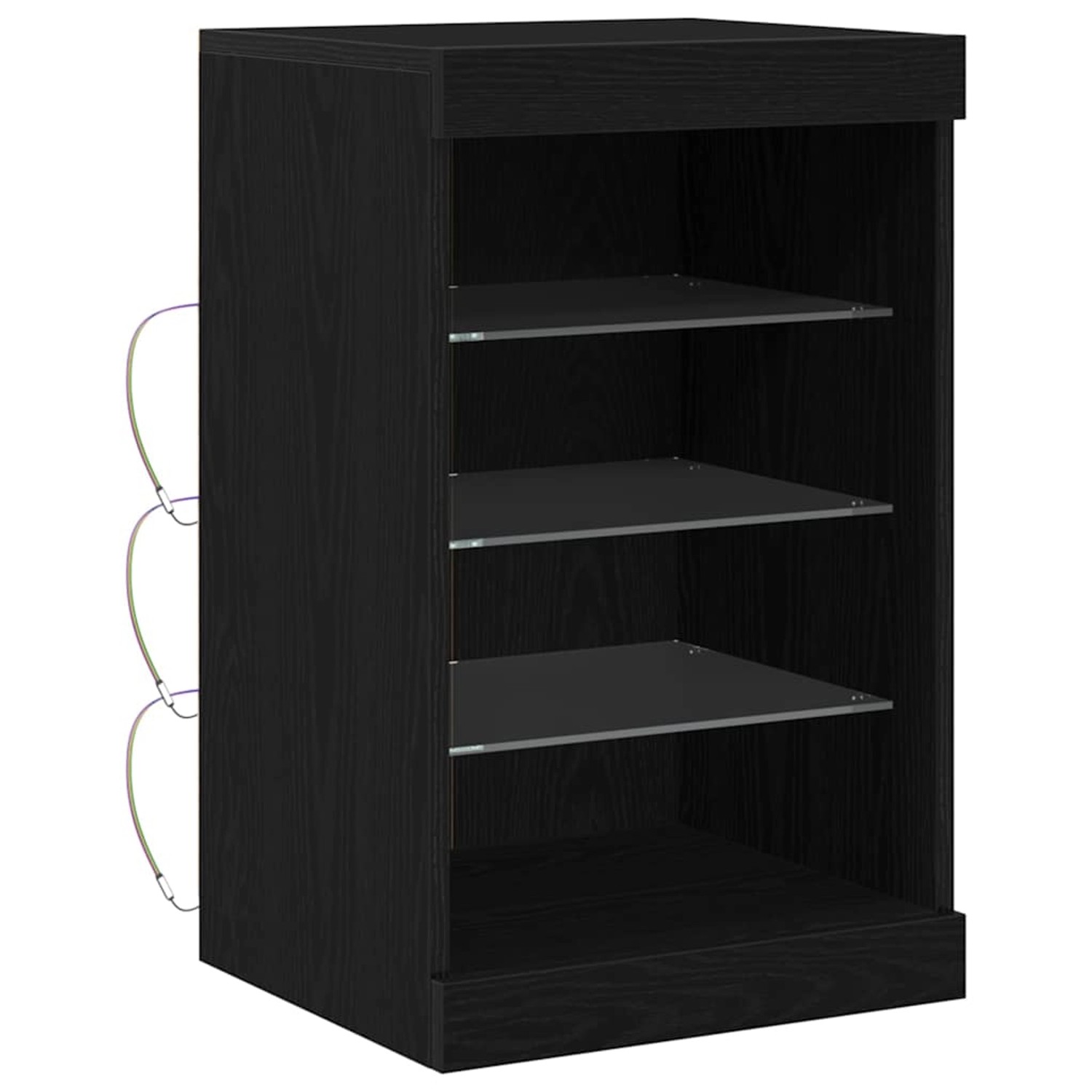 vidaXL Sideboard Schwarz Eichen-Optik 41 x 37 x 67 cm Holzwerkstoff 863053 günstig online kaufen