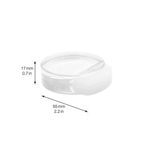 Transparenter Wagner Bodentürstopper Clear, Ø 50 mm, Höhe 55 mm, selbstklebend.