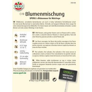 Sperli Blumenmischung Blütenmeer für Nützlinge: Samenpackung mit Wild- und Gartenblumensamen.