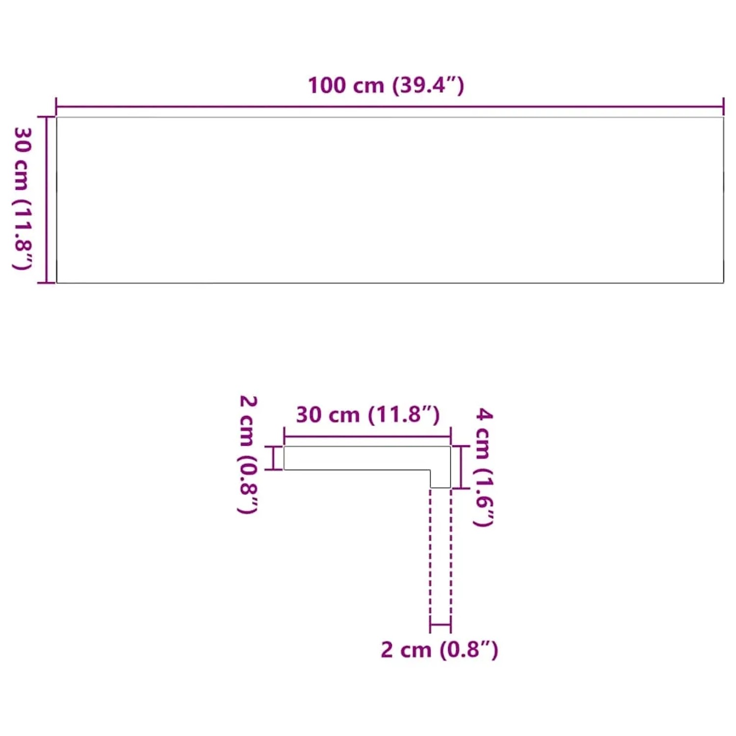vidaXL Treppenstufen 4 Stk Dunkelbraun 100x30x2 cm Massivholz Eiche 3283022_11