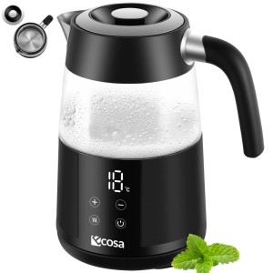 Ecosa EO-699 Glas Wasserkocher mit Temperatureinstellung Digitalem Touch-Display 2200 W