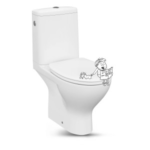 baliv Stand-WC-Set WC-7655, spülrandlos, mit Absenkautomatik, Weiß