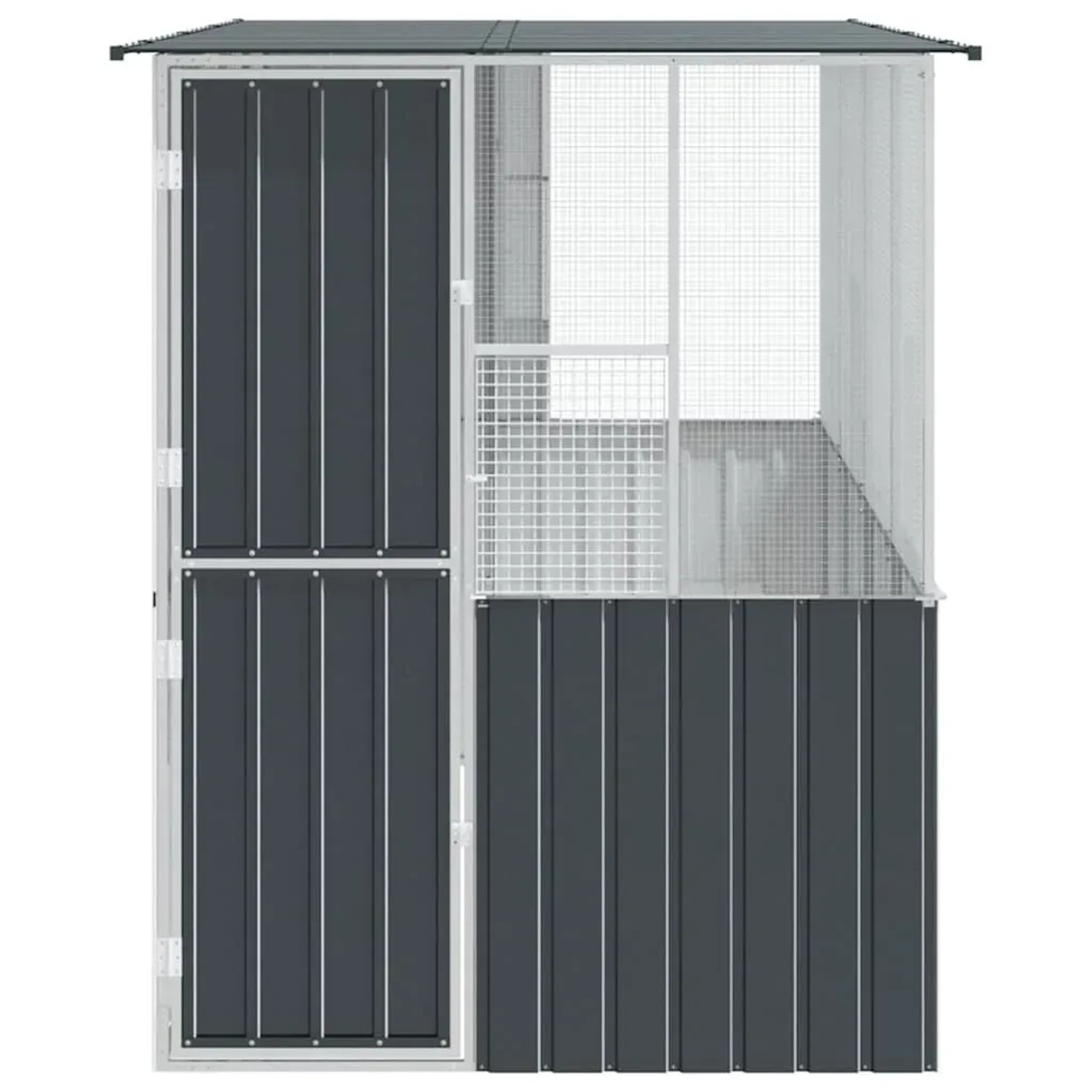 vidaXL Vogelkäfig Anthrazit 315 x 167 x 200 cm Verzinkter Stahl 3325169_6