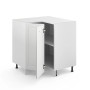 Vicco Eckunterschrank R-Line, Landhausstil, weiß, 76 cm breit, ohne Arbeitsplatte.