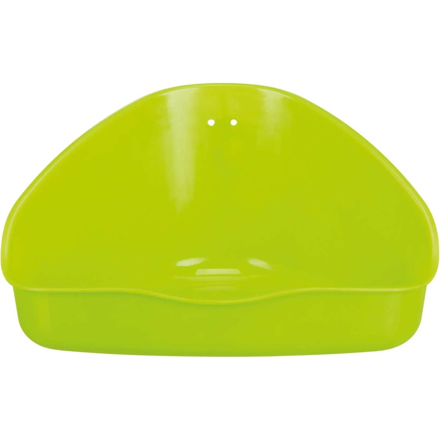 Grüne Trixie Ecktoilette aus Kunststoff für Kleintiere, hygienisch und leicht zu reinigen.