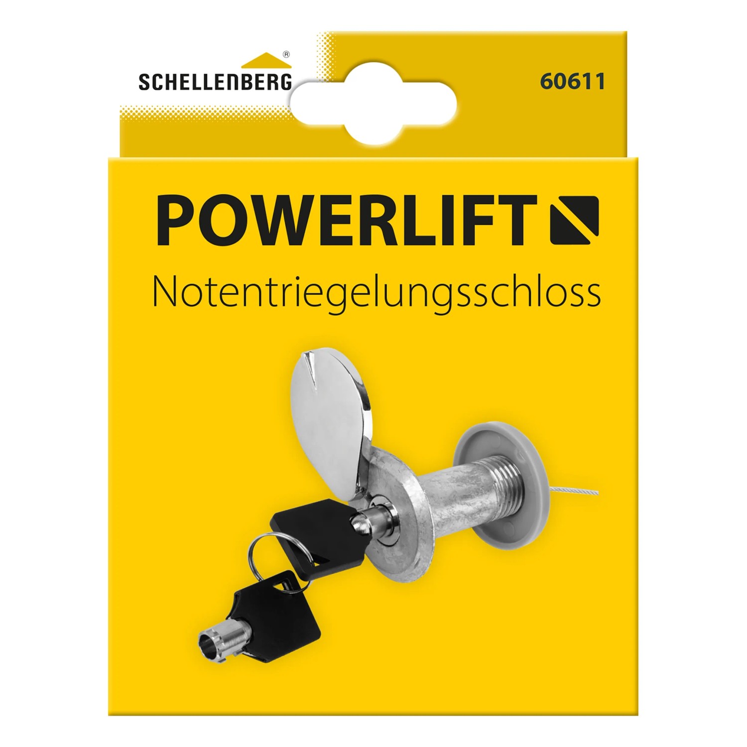 Schellenberg Notentriegelungs-Schloss für Garagentorantriebe, inkl. 2 Schlüssel.