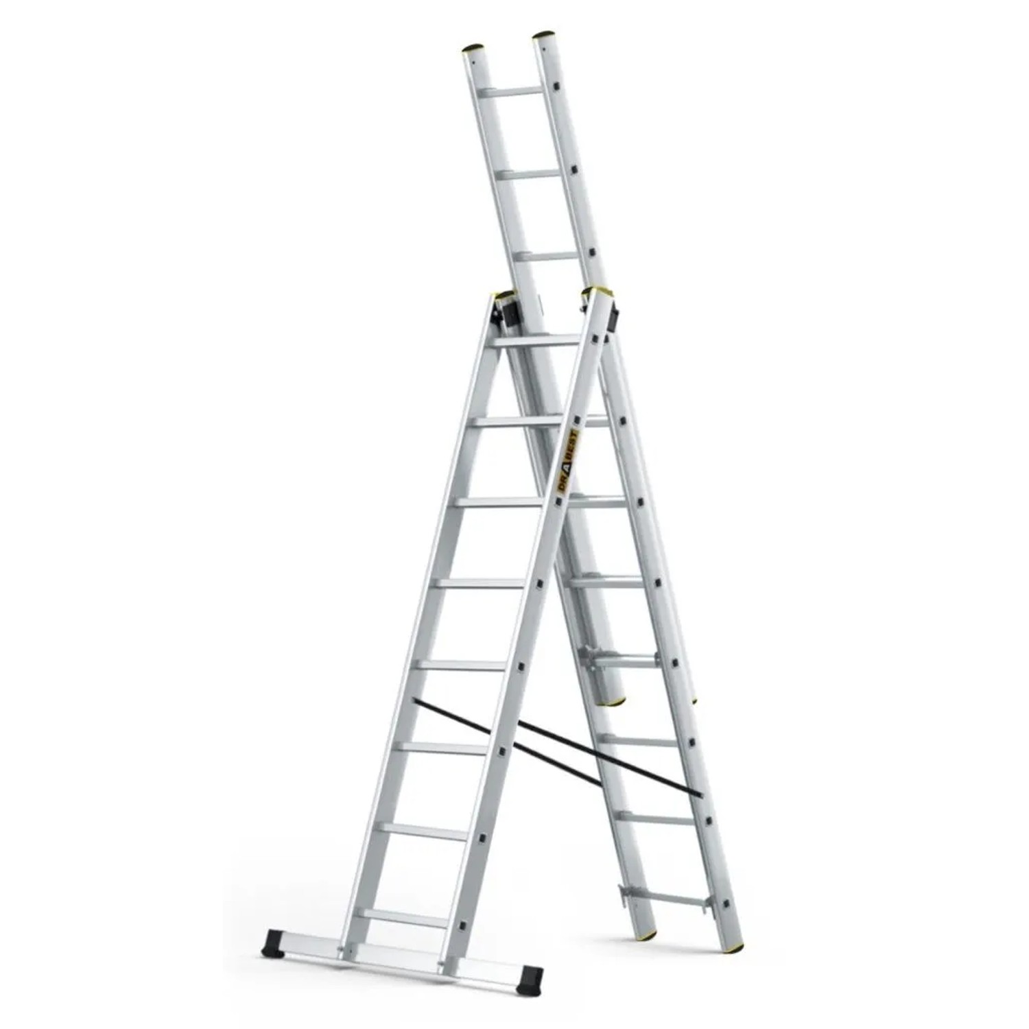 DRABEST Aluminium Multifunktionsleiter PRO 3x8 Tragfähigkeit 150 kg