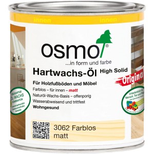 Dose Osmo Hartwachs Öl Farblos für Holzfußböden und Möbel, matt.