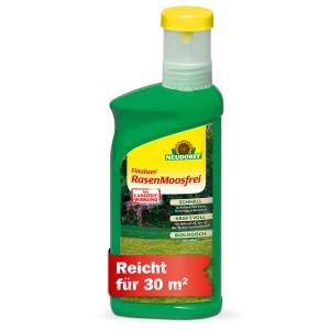 Grüne Flasche Neudorff Finalsan Rasen-Moosfrei 500ml zur Moosbekämpfung im Rasen.