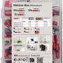 Fischer Meister-Box Wohnraum mit 132 Dübeln in transparenter Kunststoffbox, ideal für Befestigungen.