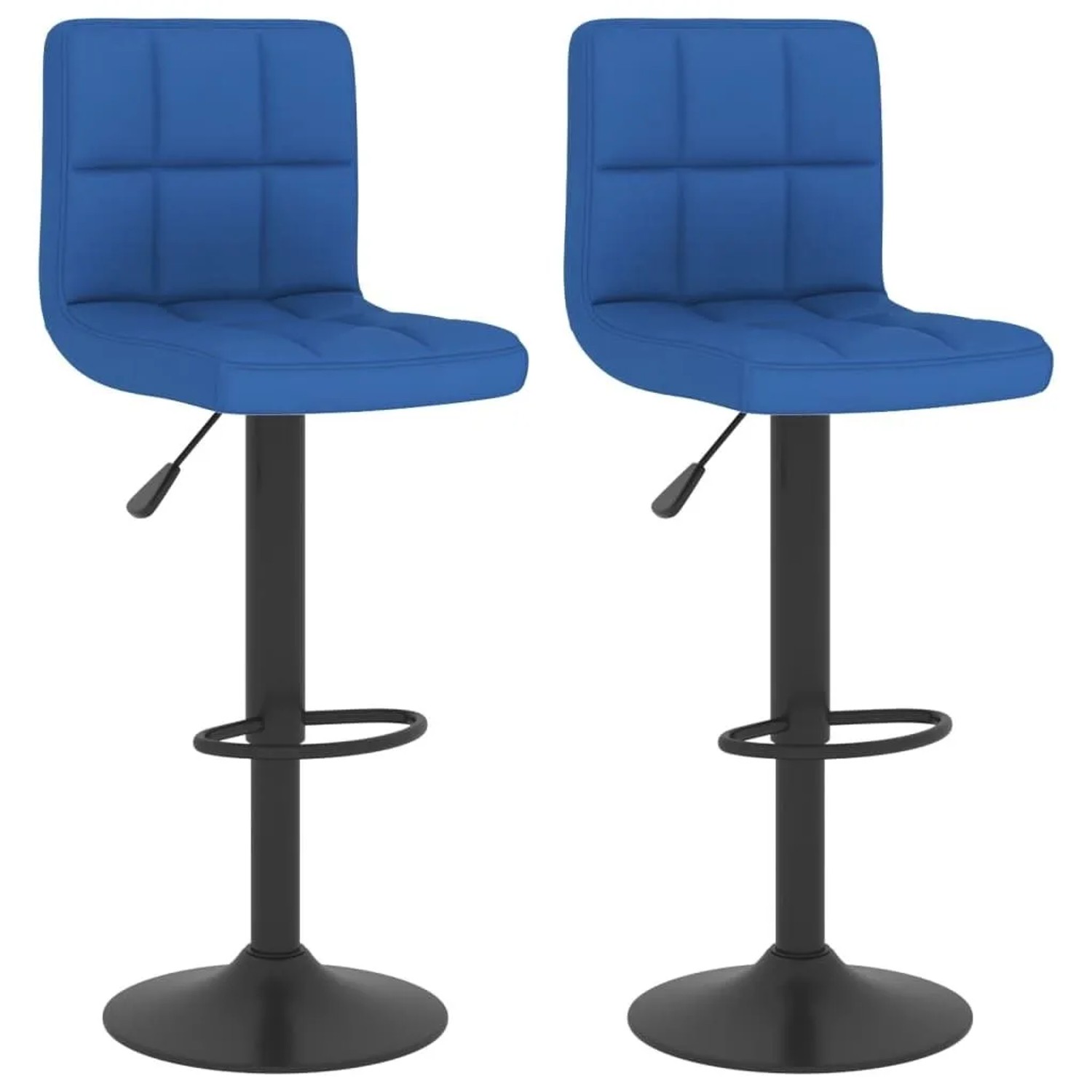 vidaXL Barhocker 2 Stk Blau Stoff 334286