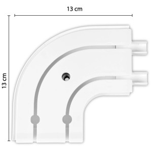Bestlivings Rundbogen für 2-läufige Gardinenschiene, weiß, 13x13cm.