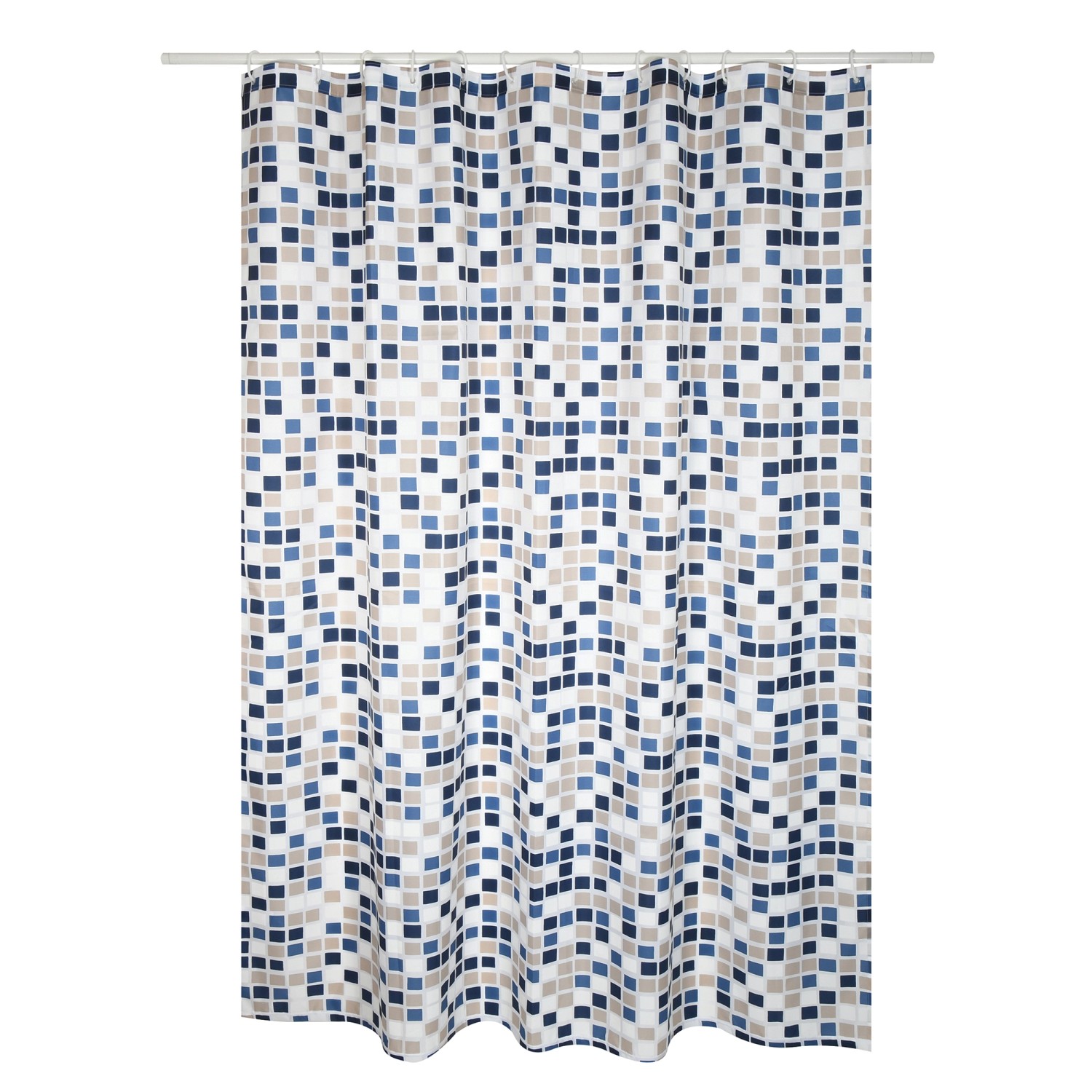 MSV Duschvorhang Mosaiko Polyester 180 cm x 200 cm Blau günstig online kaufen