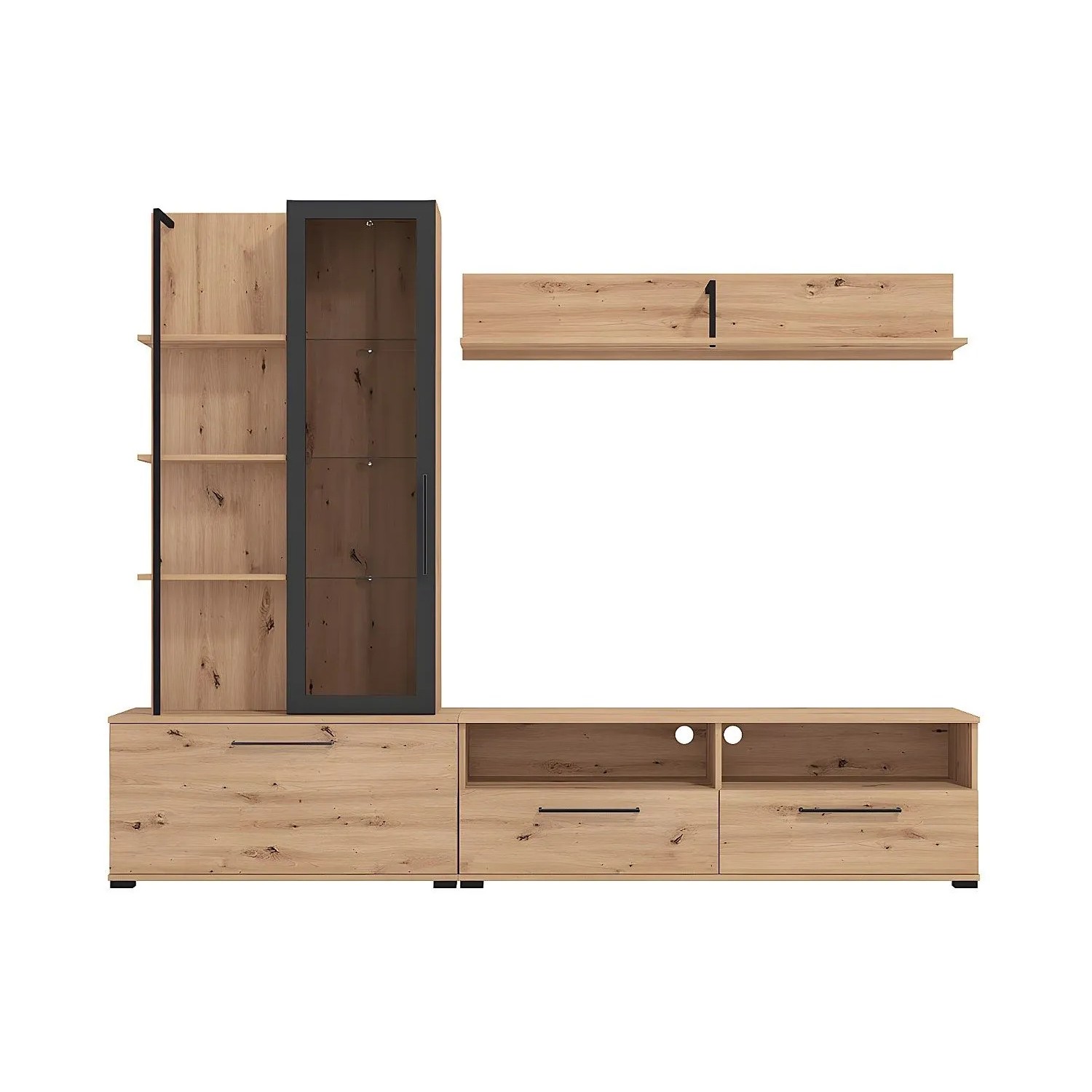 Vente-unique Tv-Wand Dublin Naturfarben Hell 229.5 cm