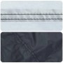 Nahaufnahme der vidaXL Tischdecke: Schwarzer, wasserfester Stoff mit sichtbaren Nähten und feiner Textur.