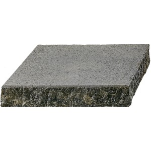 Bruchsteinmauer Pfeilerabdeckplatte, grau-anthrazit, 47,2x47,2x8 cm, für Mauersysteme.