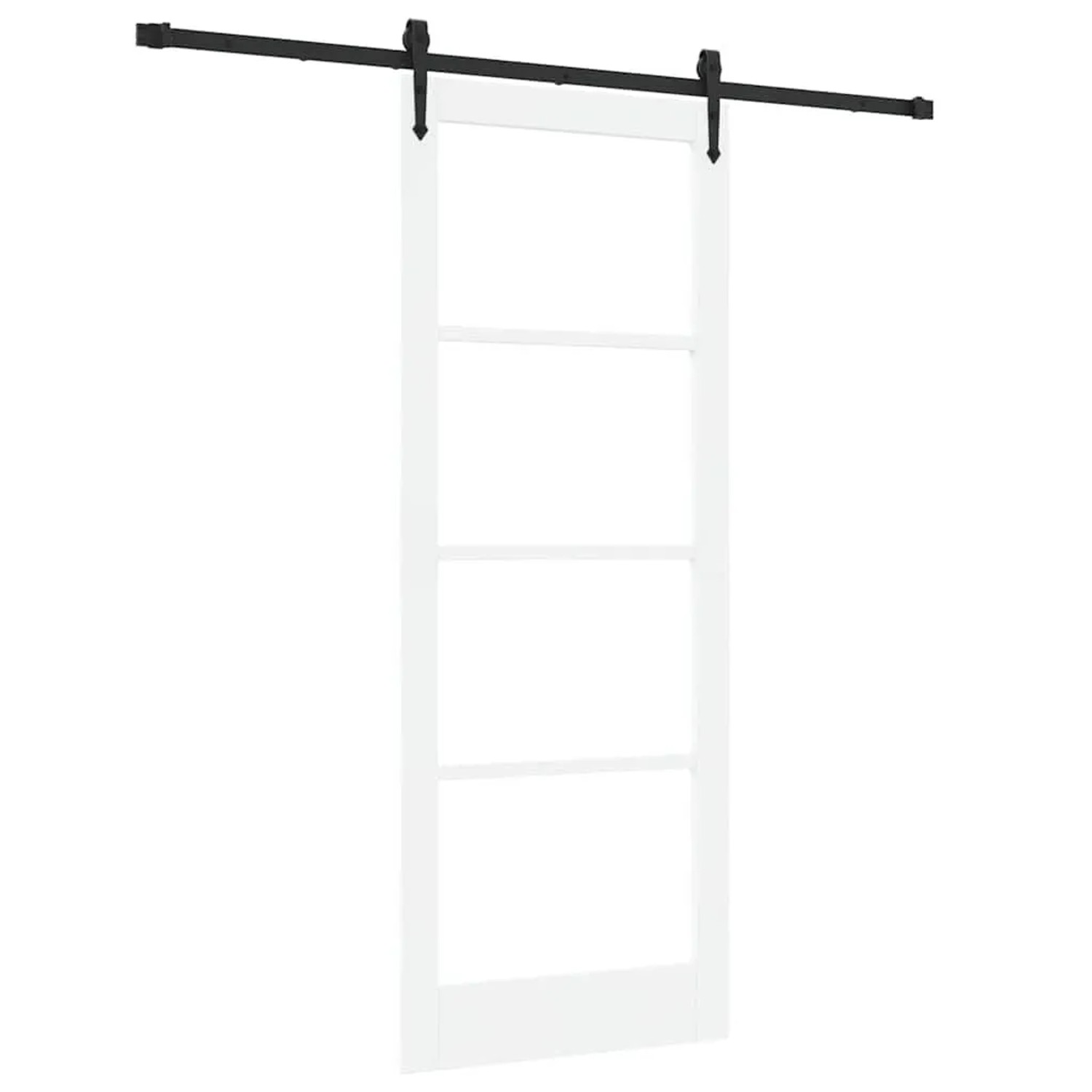 vidaXL Schiebetür Weiß und Schwarz 83 x 211 cm 3332392