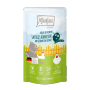 Mjamjam Quetschie Katzen-Nassfutter Hühnchen & Spinat, 125g Packung.