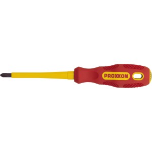 Proxxon VDE Schraubendreher PH0 x 60 mm mit rot-gelbem Griff für sicheres Arbeiten.