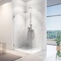 Schulte Duschrückwand ExpressPlus DecoDesign Softtouch Stein Grau Hell, fugenlose Wandverkleidung.