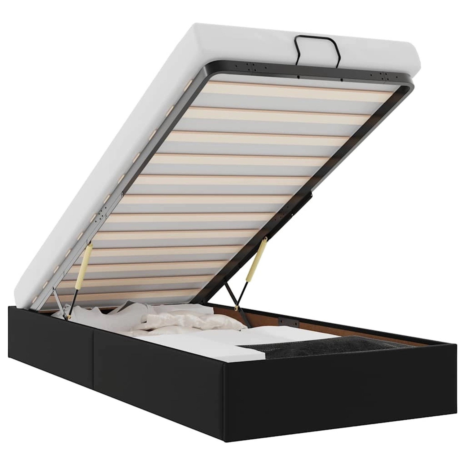 vidaXL Ottoman-Bett ohne Matratze Schwarz 80x200 cm Kunstleder 3310769