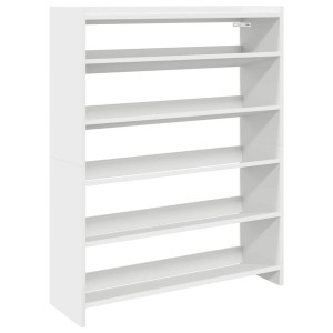 vidaXL Schuhregal Weiß 80x25x100 cm Holzwerkstoff 859896