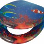 WC-Sitz Ardila Holzkern Ozean mit Unterwasserwelt-Motiv, Korallen, Fischen und Seestern.