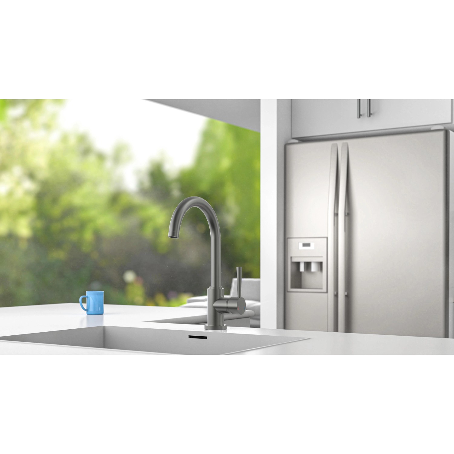 Schütte Spültischarmatur Cornwall in Graphit Matt, Einhebelmischer für die Küche.