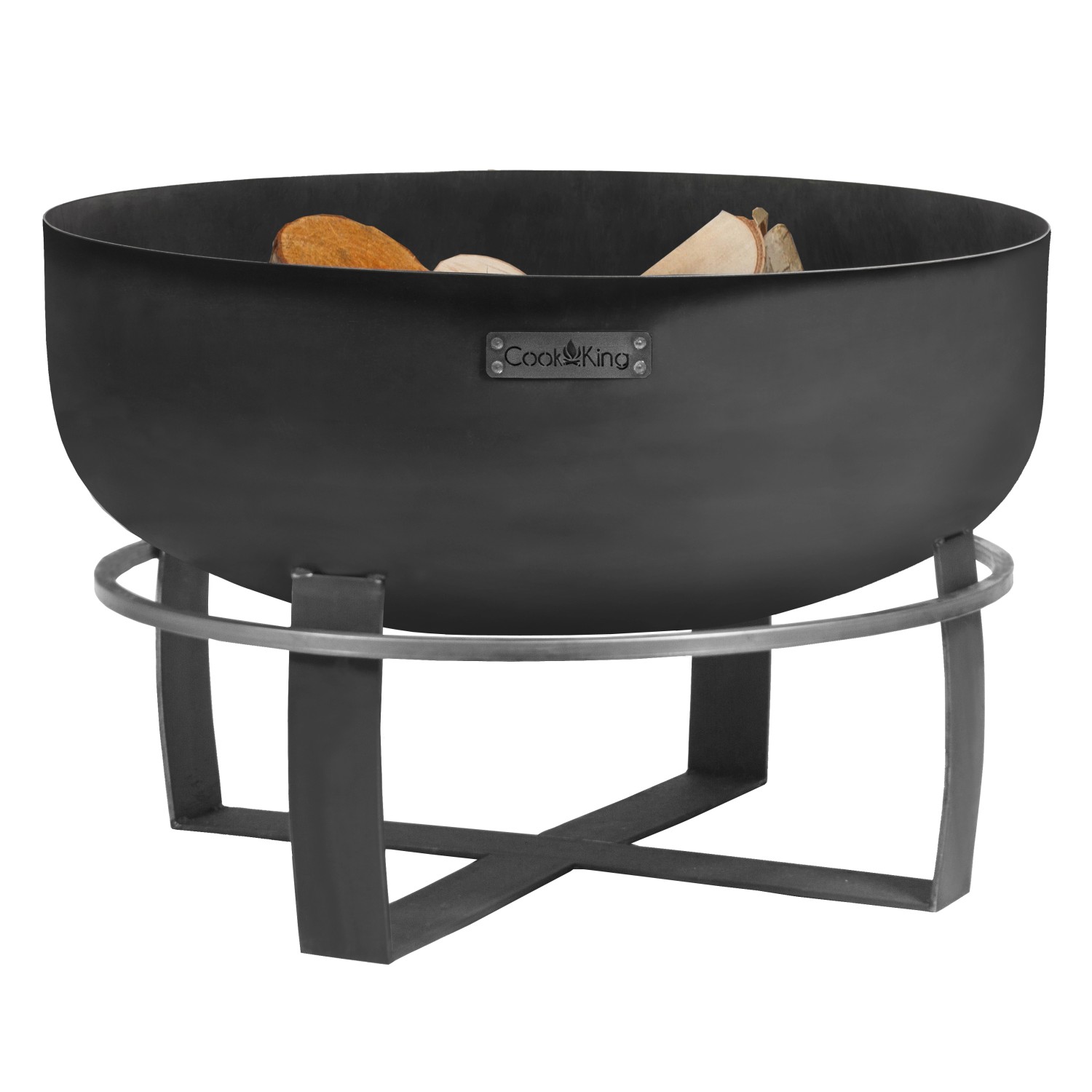 CookKing Feuerschale Stahl XXL Viking Ø 80 cm x 50 cm Schwarz