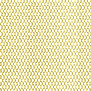 Goldfarbenes Streckmetallblech aus Aluminium, 300x1000x1,6 mm.