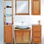 Eisl Bad-Hochschrank BAMBUS Natur, 190 cm hoch, mit Einlegeböden. Badezimmer Hochschrank aus Holz.