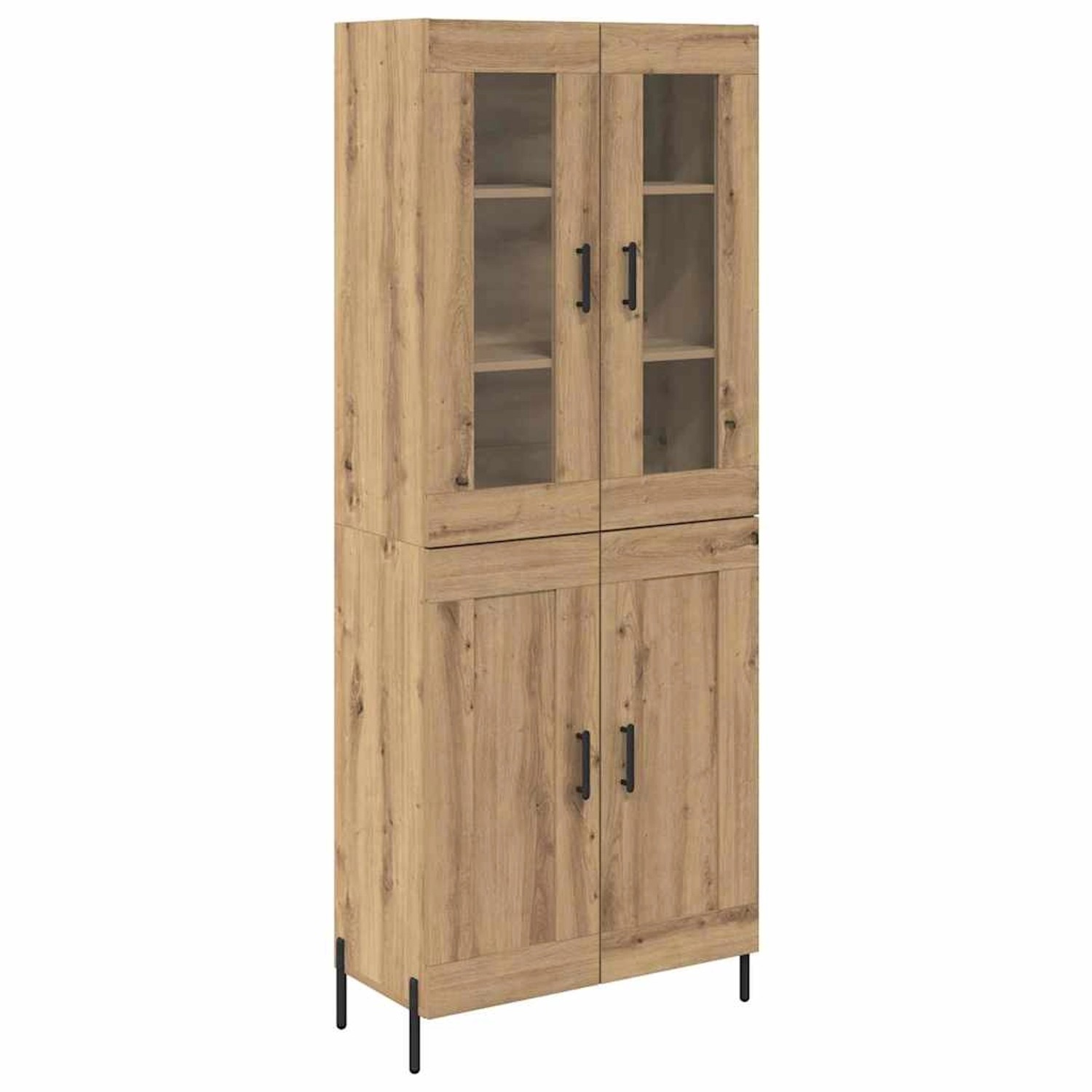vidaXL Highboard Artisan-Eiche 69,5 x 34 x 180 cm Holzwerkstoff 3415989 günstig online kaufen