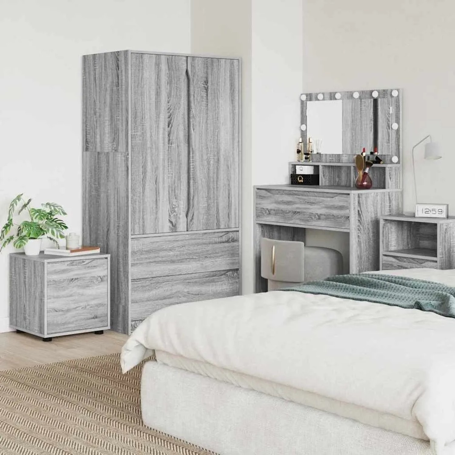 vidaXL Badezimmerschrank Graues Sonoma 40,5 x 40 x 44 cm Holzwerkstoff 888953_2