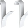 Wenko Haken 2er-Set für Handtuchheizkörper, weiß, aus Kunststoff.
