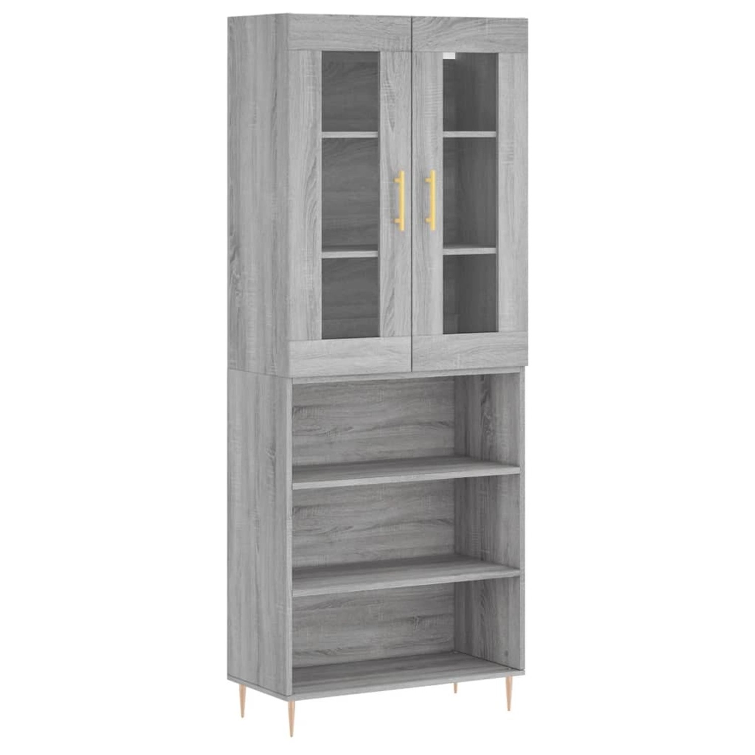 vidaXL Highboard Grau Sonoma 69,5x34x180 cm Holzwerkstoff 3198719 günstig online kaufen