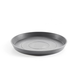 Ecopots Untersetzer Amsterdam, Ø 50,5 cm, Grau. Robuster, runder Pflanzenuntersetzer für Innen und Außen.