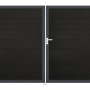 GroJa Steckzaun Tor Grande, 2-flügelig, DIN Rechts, DB Schwarz, co-extrudiert.