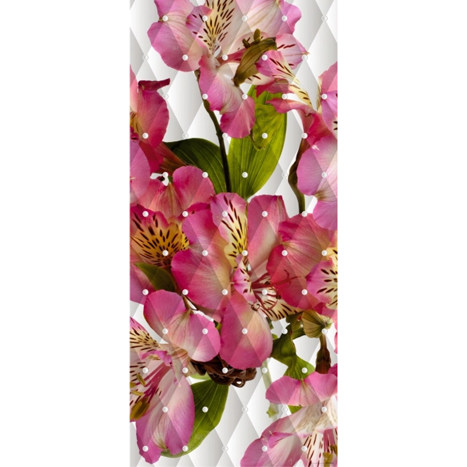 Sanders & Sanders Poster Blumen Rosa Grün und Weiß 90 x 202 cm 600836 günstig online kaufen