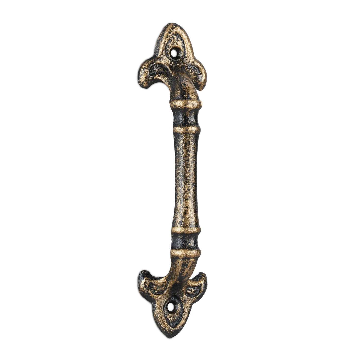Relaxdays Möbelgriffe Gusseisen Bronze 2er Set 20 cm x 4,5 cm x 4 cm