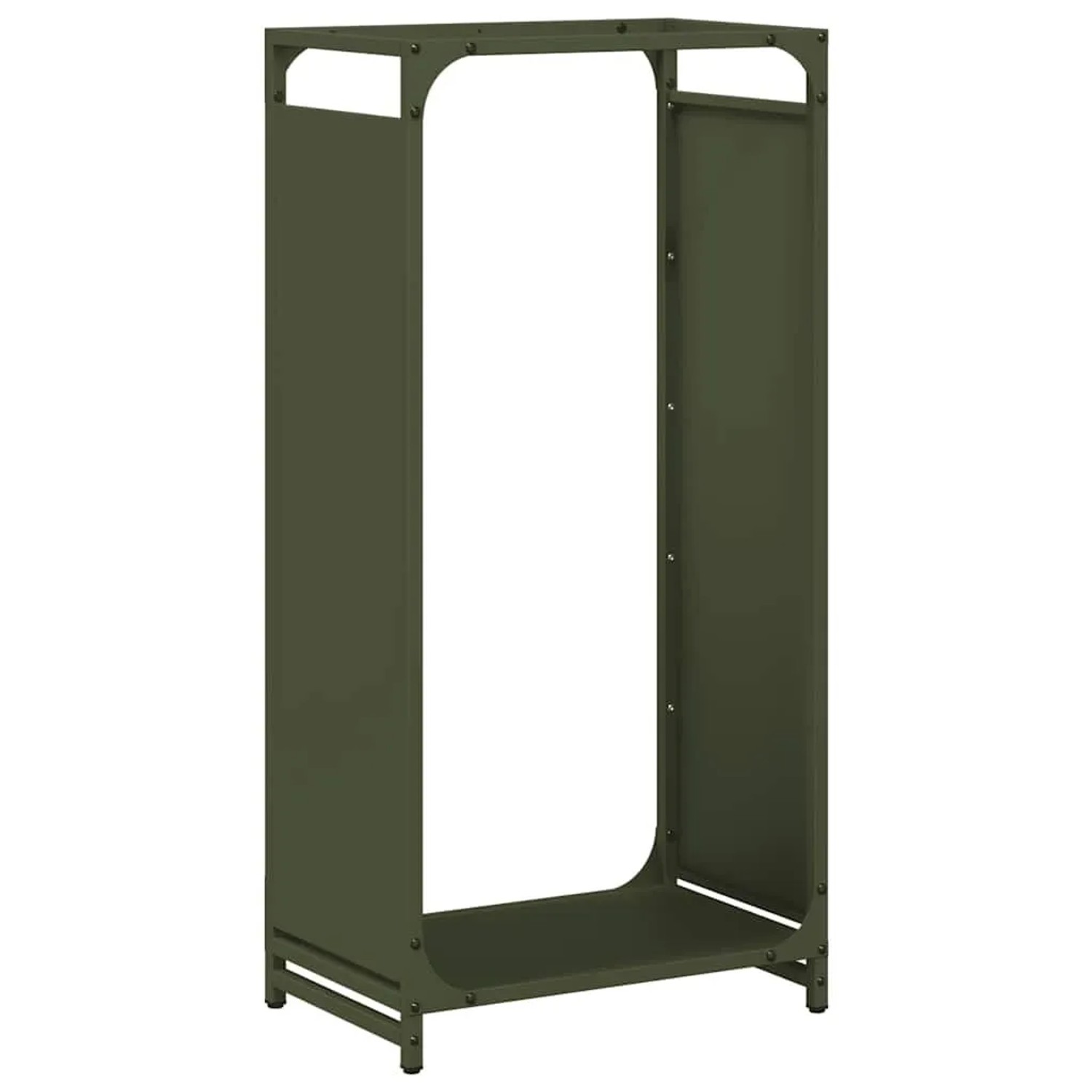 vidaXL Brennholzregal Olivgrün 44x28x90 cm Kaltgewalzter Stahl 864210