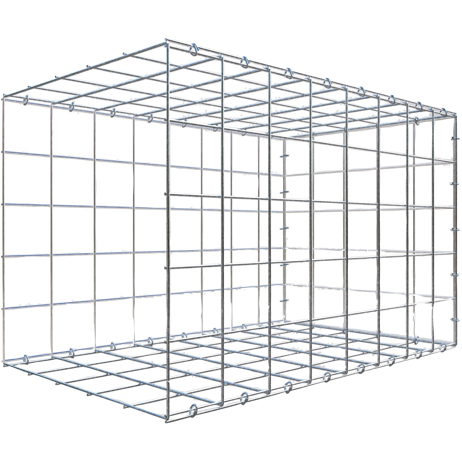 Thumbnail - Gabiona C-Ring-Gabione-Anbaukorb Typ 2 50 x 80 x 50 cm Maschenw 10 x 10 cm