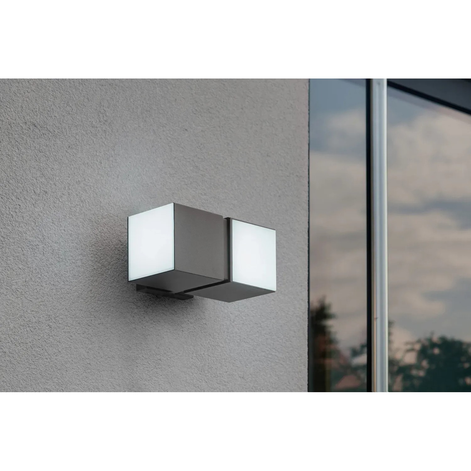 LUTEC TELIN 5197002125 Lampada Da Parete LED Per Esterno – Antracite, Alluminio, IP54, Per Giardino, Terrazza E Ingresso