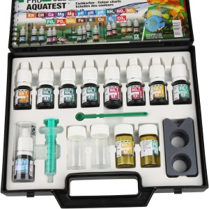 JBL ProAquaTest Combi Set Marin: Wassertestkoffer für Meerwasser-Aquarien mit Reagenzien, Küvetten und Zubehör.