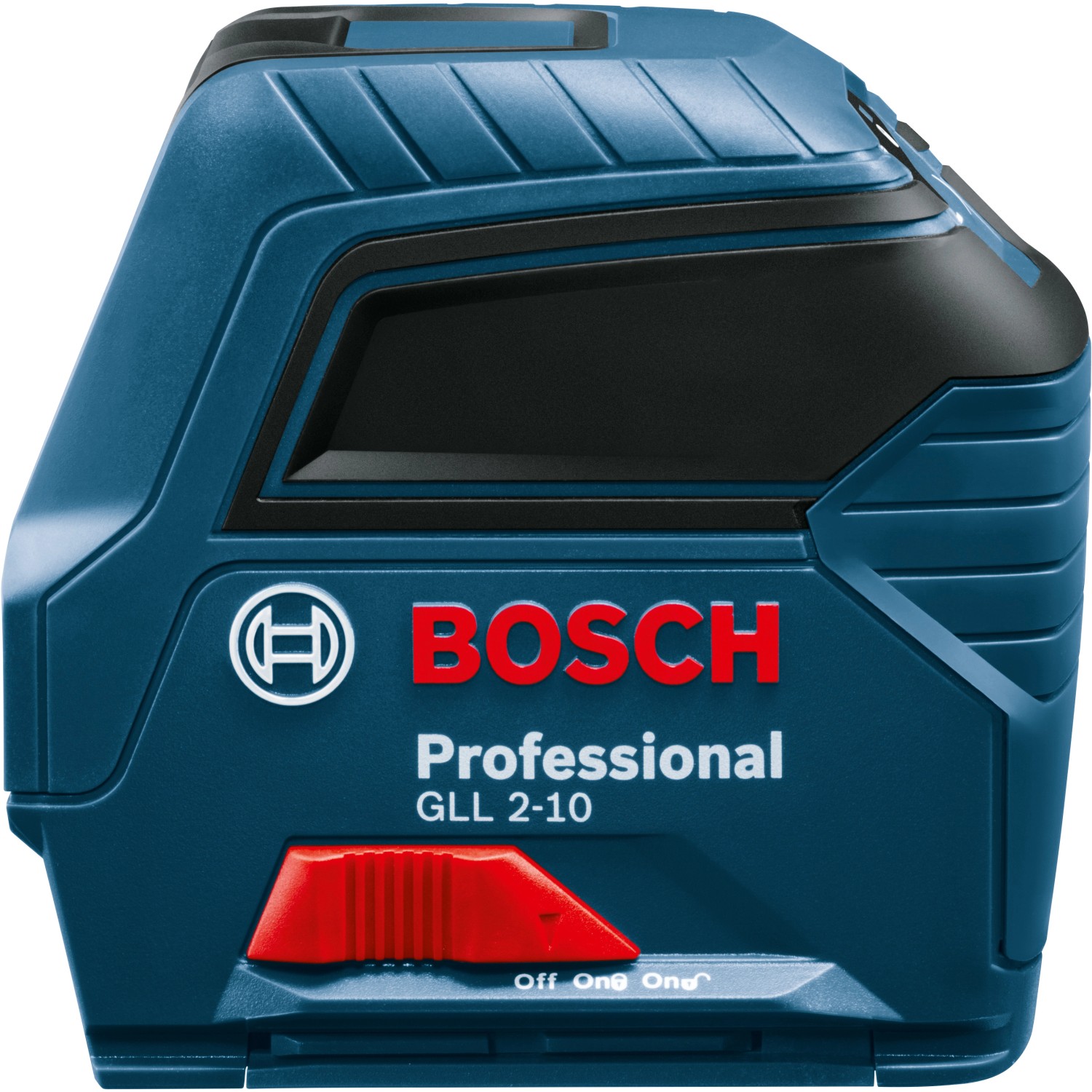 Bosch Professional GLL 2-10 Kreuzlinienlaser in Blau mit rotem Schalter.