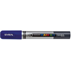 LYRA Mark All Marker, dunkelblauer Permanentstift mit 2mm Rundspitze für alle Oberflächen.