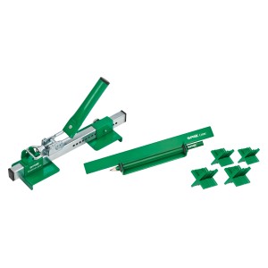 Spax Kaiman Pro Set zur Ausrichtung von Terrassendielen mit Fugenlehren.