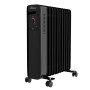 Schwarzer TroniTechnik Ölradiator TT OR 211 mit 11 Rippen und drei Heizstufen. Elektrisches Heizgerät.