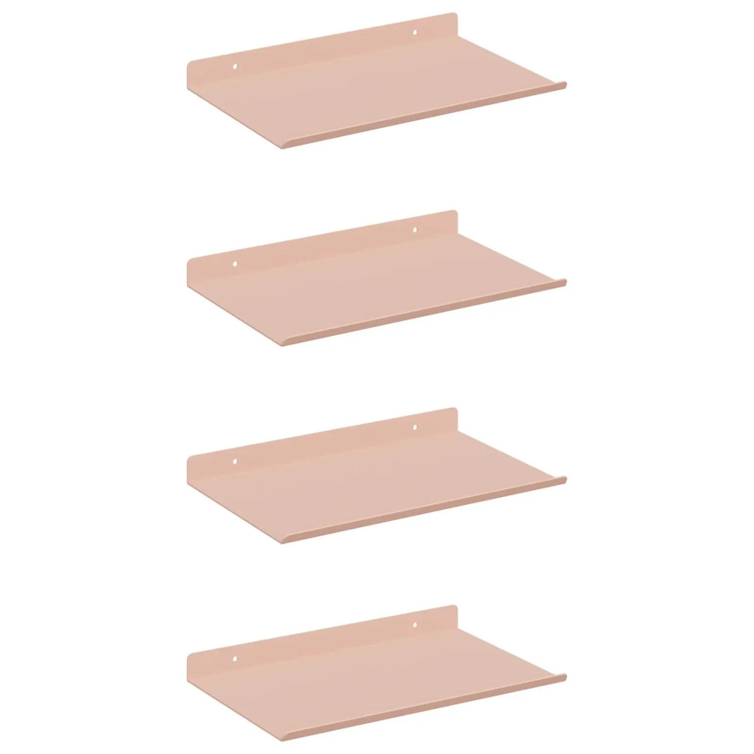 vidaXL Schwebendes Regal 4 Stk Rosa 30 x 18 x 2,5 cm Stahl 8003999