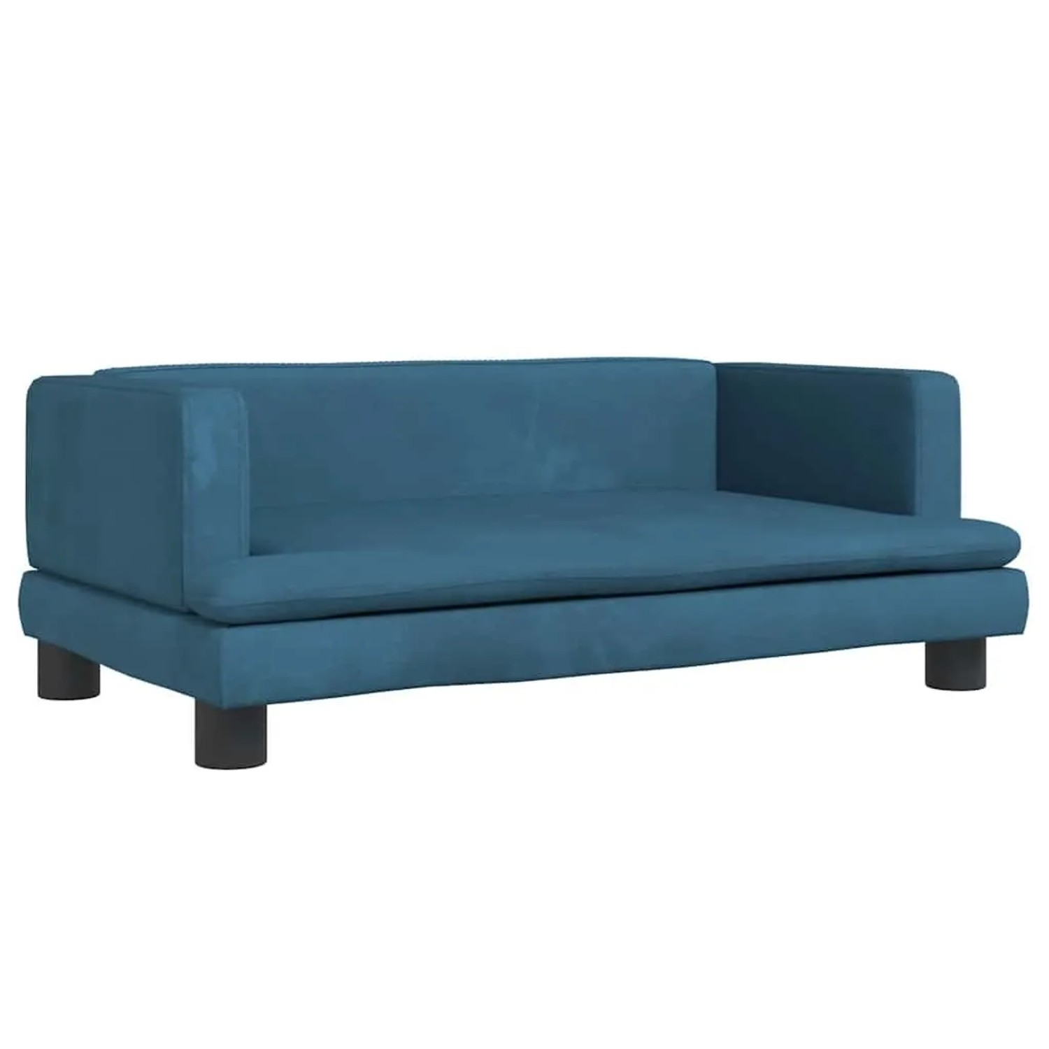 vidaXL Hundebett Blau 80x45x30 cm Samt 171894