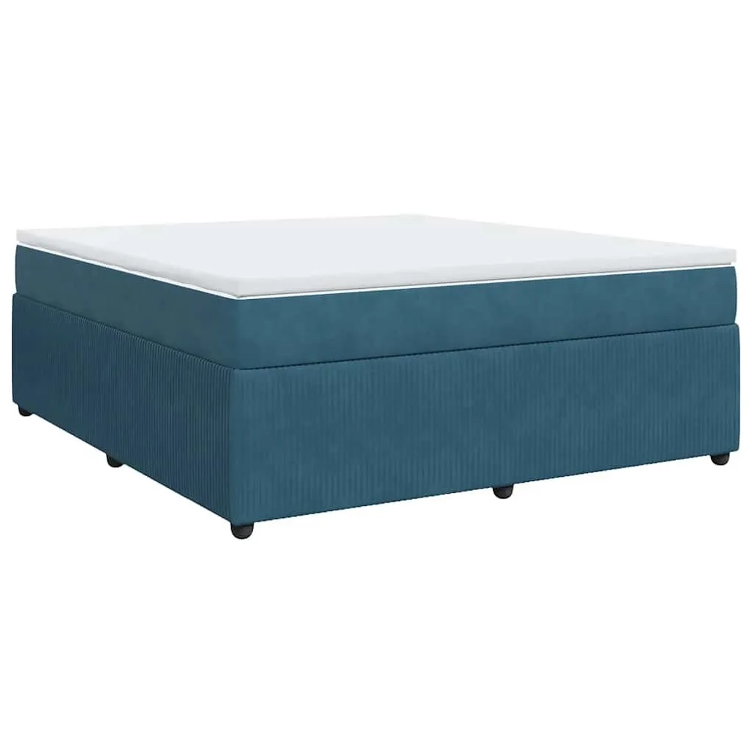 vidaXL Boxspringbett mit Matratze Dunkelblau 180x200 cm Samt 3285660 günstig online kaufen